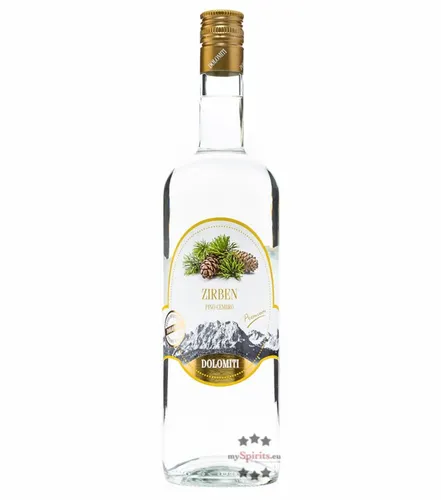 DOLOMITI Zirben-Schnaps Premium Spirituose 40% vol. - Original Zirbenschnaps - Liköre mit handverlesenen Zirbenzapfen, schonend destilliert für ein unverwechselbares Aroma und positive Wirkung auf das Wohlbefinden.