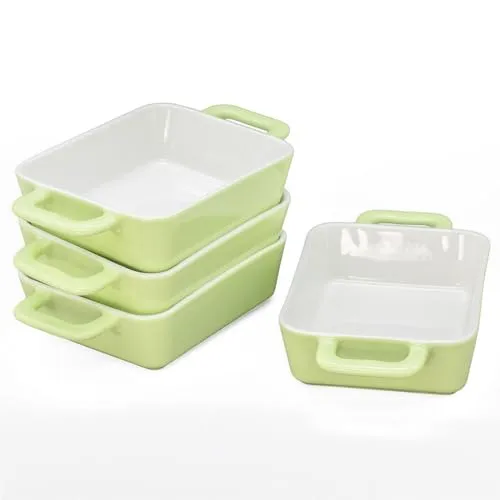 KVOTA Auflaufform 4-er Set, Mini Keramik 400ml - Praktisches 4er Set aus keramik für je 1 Portion, ideal für Aufläufe und Desserts. Mit Antikratz-Glasur, hitzebeständig und spülmaschinenfest – perfekt für festliche Anlässe oder den täglichen Gebrauch.