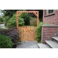 Promadino Pergola-Set Steffi mit Doppeltür 200 cm x 137 cm x 47 cm - Das Promadino Pergola-Set Steffi mit Doppeltür ist ideal für jeden Garten. Es bietet Kletterpflanzen eine stabile Rankhilfe und setzt stilvolle Akzente. Robustes Kiefernholz und einfache Montage garantieren eine schnelle Nutzung und Langlebigkeit.