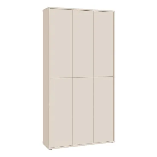 Schuh- und Mehrzweckschrank Bolognano - Schuhschrank in Beige, Platz für ca. 36 Paar Schuhe, inklusive Push to Open Funktion und variabel einstellbare Böden für optimalen Stauraum.