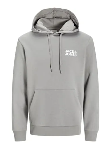 Kapuzensweatshirt JACK & JONES "JJECORP LOGO SWEAT HOOD NOOS" - Stylisches Herren-Sweatshirt in Ultimate Grey mit Logo-Print. Angenehmes Material aus 70% Baumwolle, ideal für lässige Outfits und Alltag.
