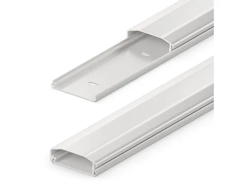 deleyCON Kabelzubehör deleyCON Universal Kabelkanal hochwertiges PVC Länge 50cm - Weiß