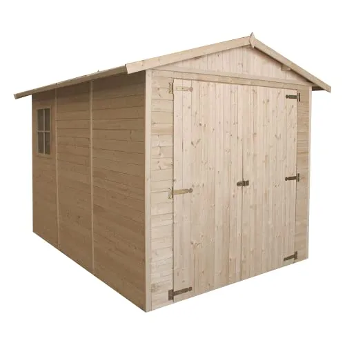 TIMBELA Holzgarage M105 - 6 m² mit Fenster, ohne Boden