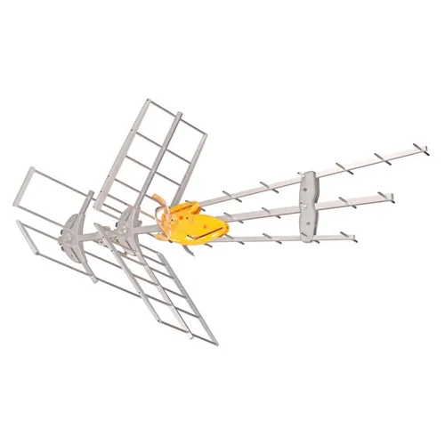 Televes DATVUTFORCE2 VHF/UHF-Antenne - DVB-T/T2-Antenne mit 41 dB Verstärkung, ideal für Empfang in schwierigen Empfangsgebieten, sowohl passiv als auch aktiv nutzbar.