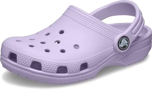 Crocs Unisex Kinder Classic Clog T, Lavender, 19/20 EU - Clogs für Mädchen, extrem leicht und bequem, aus 25% bio-zirkulären Materialien, wasserfreundlich und schnelltrocknend für unbeschwerten Spaß im Freien.