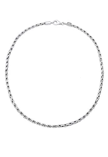 Kuzzoi Massive 925 Silber Königskette Herren Halskette, 4mm - 50cm - Ketten für Herren, hochwertige handgearbeitete 925er Silberkette mit elegantem Buddha Design und angenehmem Tragekomfort, ideal für jede Gelegenheit.
