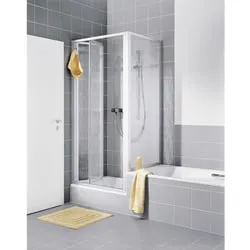 Kermi Seitenwand Nova 2000 TWD 0900x1600 BV - Duschkabinen-Seitenwand mit 3 mm Kunststoffglas, ideal für Badewannen-Kombinationen, geprüfte Qualität nach DIN EN 14428, 20 Jahre Ersatzteil-Nachkaufsicherheit, Made in Germany.