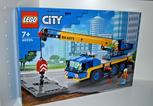 LEGO City Geländekran Kranwagen LKW (60324) - LEGO Bausatz für den Geländekran, ideal für Kinder ab 7 Jahren, mit 340 Teilen für kreativen Spielspaß in der CITY Themenwelt.