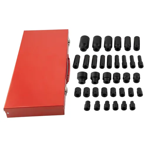 Kraft-Schlagschrauber-Nüsse Steckschlüssel-Satz 1/2" 8 - 32mm - Schraubenschlüssel-Set mit 35 Teilen, ideal für professionelle Anwendungen. Die robusten Schlagnüsse decken Größen von 8-32mm ab und bieten eine 2-jährige Herstellergarantie.
