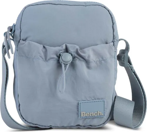 Bench soft Umhängetasche: Graublau - Stylische und kompakte Minibag aus gewaschenem Nylon, ideal für den Alltag. Mit Reißverschluss für sichere Aufbewahrung und zusätzlicher Vortasche für schnellen Zugriff – perfekt für unterwegs!