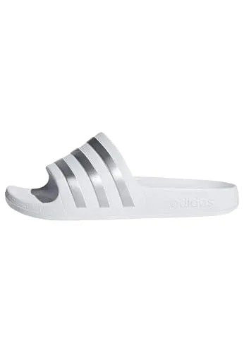 adidas Unisex Kinder Adilette Aqua Slides Kids, Cloud White / Silver Met / Cloud White, 34 EU