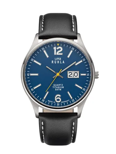 UMR Ruhla Classic Big Date Titan Herrenuhr 17076 | B-Ware - Herren Armbanduhr aus Titan mit großem Datumsdisplay, robust und stilvoll für jeden Anlass.
