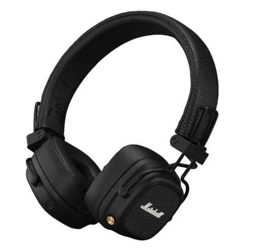 Marshall Major V - Kabelloser Bügelkopfhörer in Schwarz mit über 100 Stunden Spieldauer und legendärem Sound, faltbar und robust für jedes Abenteuer