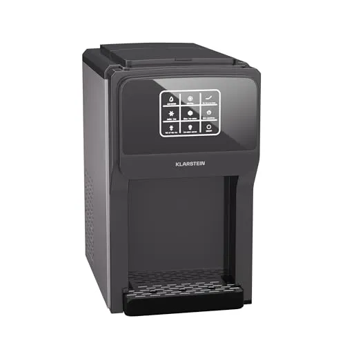 Klarstein Eiswürfelmaschine ArcticBlend 3in1 - Vielseitiger Eismacher - Eiswürfelmaschinen: 3-in-1 Funktionalität für Bullet Ice, Crushed Ice und Wasserspender mit 6 L Wassertank, ideal für Partys und Erfrischungen.