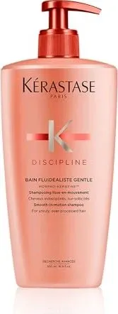 Kérastase Discipline Bain Fluidealiste 500ML - Sulfatfreies Shampoo für widerspenstiges Haar, ideal für strapaziertes Haar. Es reinigt sanft, verbessert die Kämmbarkeit und diszipliniert das Haar für mehr Geschmeidigkeit.