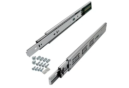 SO-TECH® Vollauszüge KV-45-H45-SC-MS, 650 mm, Traglast 45 kg - Hochwertige Vollauszüge für Schubladen bis 45 kg. Ideal für Möbelproduktion und Maschinenbau. Inklusive Schraubenset für einfache Montage.