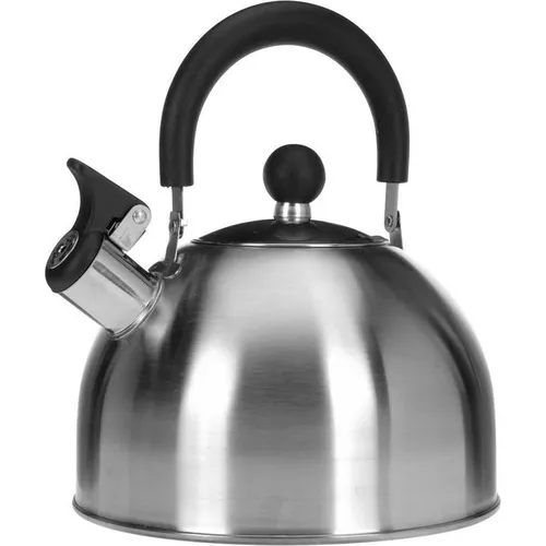 Edelstahl Flötenkessel 2,5 L – Klappgriff Wasserkocher - Eleganter Flötenkessel aus gebürstetem Edelstahl mit 2,5 L Fassungsvermögen. Klappbarer Griff für platzsparende Aufbewahrung und leises Wasserkochen. Ideal für Induktion, E-Herd und Gasherde.
