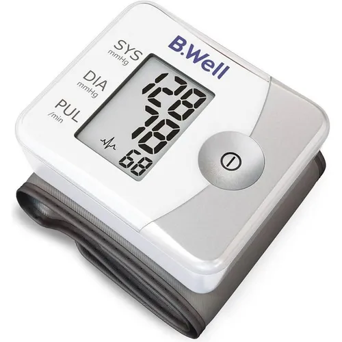 B.WELL Blutdruckmessgerät Blood Pressure Monitor Pro-39 - Wrist Blutdruckmessgerät mit 1 Memory-Slot zur einfachen Verfolgung. Erkennt Arrhythmien für eine frühzeitige Diagnose. Ideal für Zuhause, Büro und Reisen.