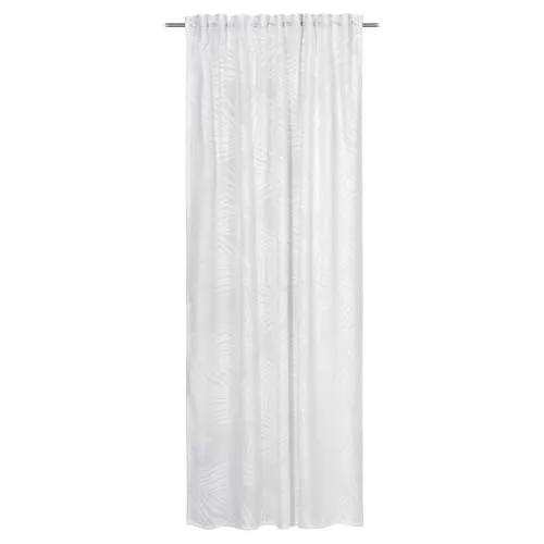 Gözze Schlaufenschal LAZISE weiß 140x245 cm - Eleganter Vorhang in Weiß, gefertigt aus 70% Polyester und 30% Viskose, ideal für stilvolle Fensterdekoration.