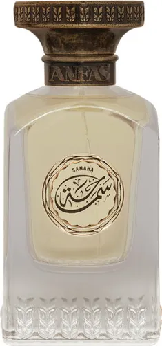 Anfas Samaha Extrait de Parfum 75 ml - Unisex Parfum mit intensiver fruchtig-ledriger Note, inspiriert von der Stille eines Morgens. Erleben Sie die Anmut der Erinnerung mit einem Duft, der die Sinne verzaubert.