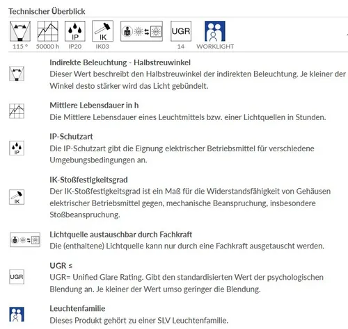 SLV WORKLIGHT PRO 1007463 Stehlampe 100W Neutralweiß - Ergonomische Stehleuchte für den Arbeitsplatz mit blendfreier Lichtausbeute, dimmbar und mit Bewegungssensor. Ideal für produktives Arbeiten gemäß DIN EN 12464:2021.