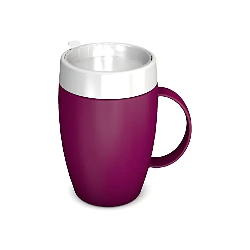 Ornamin Becher mit Trink-Trick mit unauffälligem Trinkaufsatz, brombeer