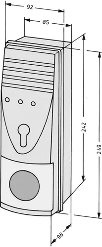 Assa Abloy effeff Fluchttür-Steuerterminal 1340-20-----E90 - Rettungswegetechnik mit externen Alarmauslösungen und vielseitigen Anschlussmöglichkeiten, ideal für Sicherheitslösungen in Gebäuden.