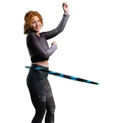 Hula Hoop Reifen für Anfänger Ø90cm Hell-Blau - Bauchtrainer & Rückentrainer, ideal für Einsteiger mit hohem Gewicht für bessere Kontrolle und schnelles Erlernen der Technik. Perfekt für effektives Training und Spaß!