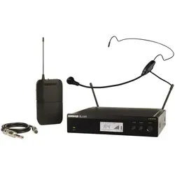 Shure BLX14R S8 Rack Funksystem Set mit HS-65 Headsetmikrofon - Professionelles Funksystem mit 100m Reichweite, ideal für Live-Events. Inklusive BLX1 Bodypack und HS-65 Headsetmikrofon für klare Sprachübertragung.