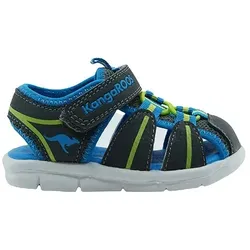 KangaROOS Unisex Kinder K-tiffy Sandale, Steel Grey/Lime, 29 EU - Bequeme Sandale für Kinder mit Klettverschluss. Ideal für den Sommer, leicht und flexibel für unbeschwertes Spielen.