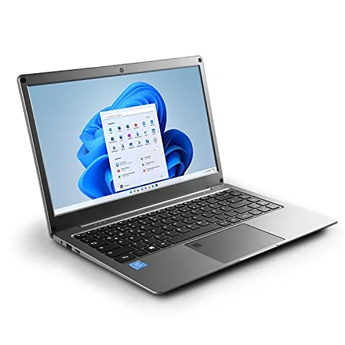 CSL R'Evolve C14i v2 - Ultra-Slim Notebook mit Windows 11 Pro - 14,1 Zoll Full HD IPS Display, leistungsstarker Intel N4120 CPU und extrem leiser Betrieb dank Passivkühlung - ideal für Surfen, Streamen und Arbeiten!
