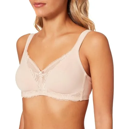 Bügelloser BH TRIUMPH "Modern Lace+Cotton N", Damen, Gr. 100, Cup E - Funktionsunterwäsche, bietet starken Halt ohne Bügel und vereint Komfort mit eleganter Spitze für ein angenehmes Tragegefühl.