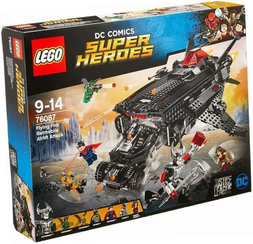LEGO® DC Comics Super Heroes 76087 Flying Fox: Batmobil-Attacke aus der Luft - LEGO Set für 9-14 Jahre mit 955 Teilen, inklusive Flying Fox und Batmobil für actionreiche Abenteuer.