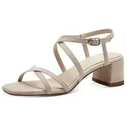 Tamaris Damen Sandalette 1-28204-42 251 - Wanderschuhe mit 5 cm Blockabsatz und modischer Karree-Spitze, bieten sicheren Halt und angenehmen Komfort dank Textiloberfläche und Anti-Rutsch-Technologie.