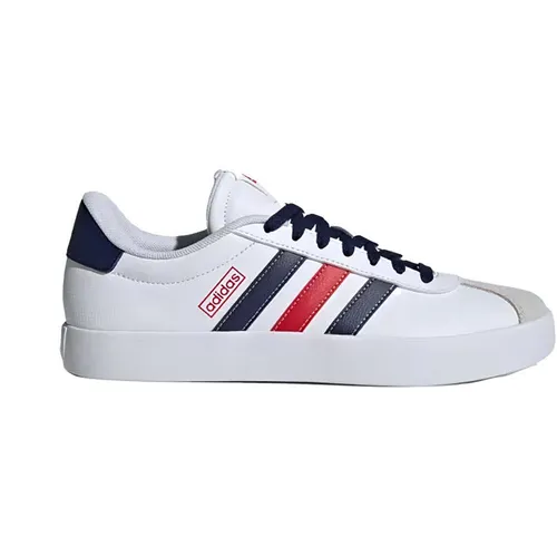 Adidas VL Court 3.0 - Weiße Wildleder-Sneaker - Sneaker aus gepolstertem Wildleder, ideal für lässige Looks und Komfort. Die vulkanisierte Gummilaufsohle sorgt für Style im Skatepark und auf der Straße.