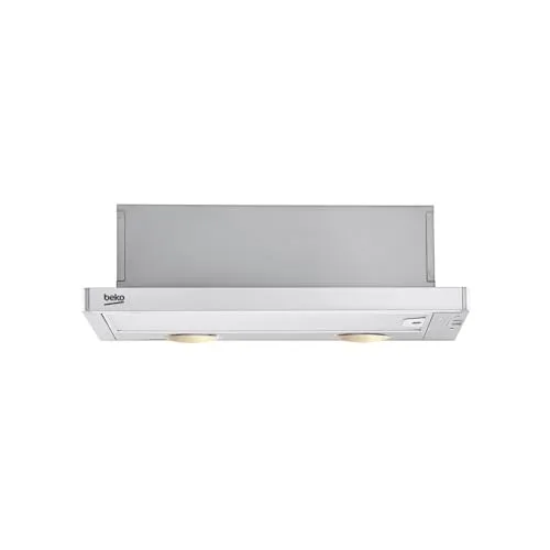 Beko CTB 6250 XH Dunstabzugshaube - Teleskophaube mit 3 Lüfterstufen, ideal für ein angenehmes Raumklima. Auswaschbarer Metallfettfilter und integrierte Lampen für optimale Sicht und Hygiene.