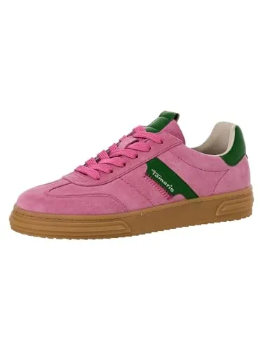 Tamaris Damen Schnürer sportlich in Rosa, EU 40 - Damen-Sneaker mit innovativem COMFORT-Lining und TOUCH-IT Technologien für maximalen Tragekomfort. Die herausnehmbare Sohle und flache Laufsohle bieten ideales Tragegefühl für jeden Anlass.