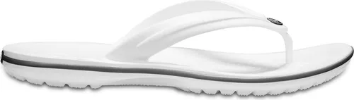 Crocs Crocband Flip Unisex Weiß US M9 (EU 42-43) - Sandalen für Damen und Herren mit ergonomischem Croslite-Material, das sich an den Fuß anpasst und maximalen Komfort bietet. Ideal für Freizeit, Urlaub oder Spaziergänge, leicht zu reinigen und antibakteriell.