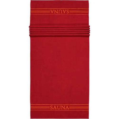 frottana Saunatuch Sauna - 100% Baumwolle, rot - Handtuch, 80x200 cm, aus 100% Baumwolle, besonders hautfreundlich und saugfähig, ideal für den Saunabesuch oder Wellness.