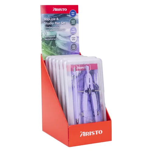 Aristo TopLine Zirkel+Studio-Pen Display 6 2x55808, 1x 55809,55810,55800,55801 (VD55923)