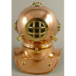 Casa Padrino Antik Stil Deko Taucherhelm Kupfer / Gold - Elegante Deko für Wohnzimmer und Schreibtisch, aus hochwertigem Aluminium und Messing, verleiht jedem Raum einen luxuriösen Touch.