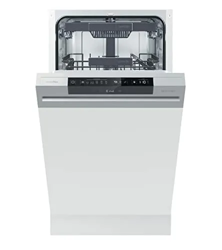 Gorenje GI561D10SEB 45 cm Geschirrspüler - Teilintegrierter Geschirrspüler mit leiser Betriebslautstärke von nur 45 dB, ideal für ruhige Haushalte und effizienter Nutzung bei 11 Gedecken.