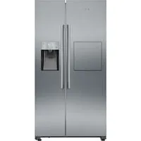 KA93GAIEP iQ500 Edelstahl Side-by-Side Kühlschrank - Kühlschrank mit 369 Litern Kühl- und 191 Litern Gefrierkapazität, energieeffizient und ideal für große Haushalte.