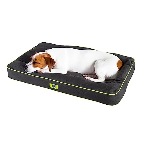FERPLAST - Tappetino per Cani e Gatti - Cuccia Ortopedica per Cani Media - Materasso per Cani - Cuccia per Gatti - Impermeabile e Antigraffio - Polo, 80 x 50 x h 8 CM, NERO