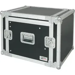 Proel SA08BLKM 8U/10U Combo Rack Case - Robustes Rack Case aus 9 mm starkem Marinesperrholz, ideal für den professionellen Einsatz. Mit praktischem Design, Kugelecken und klappbaren Griffen für einfache Handhabung.