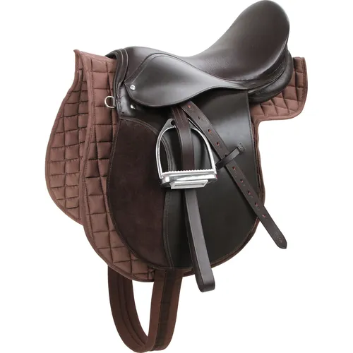 Kerbl Sattelset für Haflinger - 17,5 Zoll, braun - Komplettes Reitsport Starterset für Einsteiger, ideal für verschiedene Disziplinen, mit hochwertiger Verarbeitung für den täglichen Gebrauch.