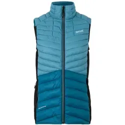 Regatta Hybridweste "Leedre" in Blau - 36 - Die stilvolle Hybridweste bietet optimale Wärmeisolierung und ist ideal für aktive Tage. Mit zwei seitlichen Reißverschlusstaschen und einem modernen Colour-Blocking-Muster ist sie sowohl praktisch als auch modisch.