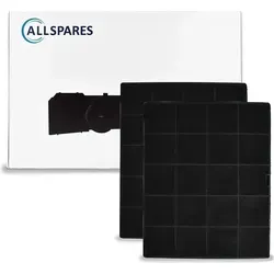 AllSpares Aktivkohlefilter für Dunstabzugshauben (x2) - Dunstabzugshauben-Zubehör, passend für Airforce und Whirlpool Modelle, sorgt für frische Luft in Ihrer Küche und verbessert die Luftqualität.