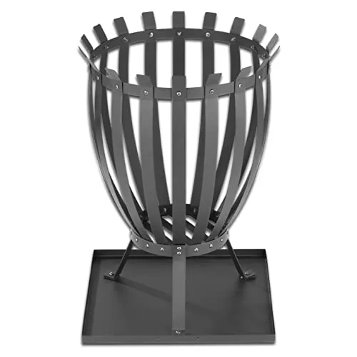 LANDMANN Feuerkorb 44x65cm schwarz - Aus der TV Werbung: Stylischer Feuerkorb für Garten und Terrasse, pulverbeschichtet und stabil für eine lange Lebensdauer und gemütliche Lagerfeueratmosphäre.