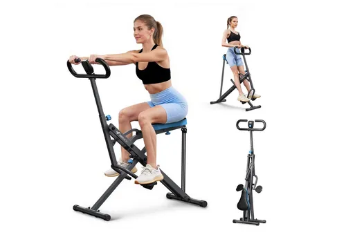 MERACH Bauchtrainer Fitnessgerät für Zuhause - Bauchmuskelmaschinen mit 3 einstellbaren Widerstandsbändern, bis 158 kg belastbar, klappbar und platzsparend – ideal für effektives Ganzkörpertraining in den eigenen vier Wänden.